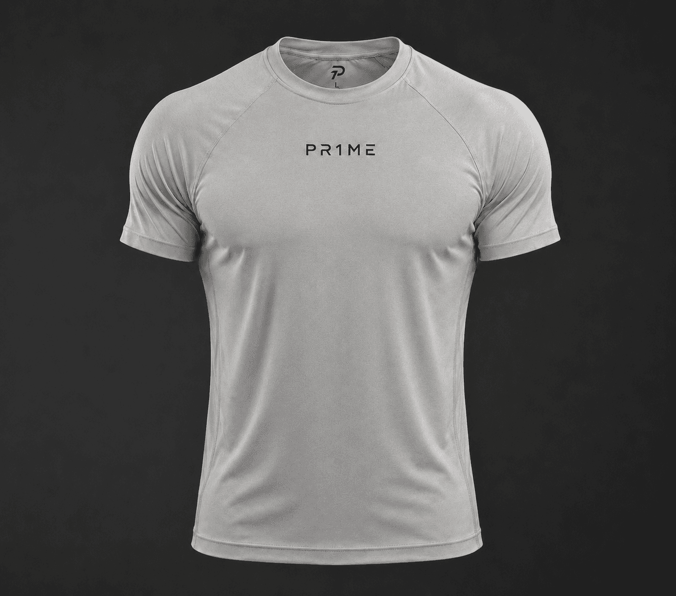 gray-compression gym wear by PR1ME